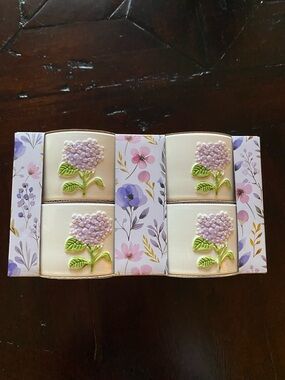 Floral Hydrangea Ceramic Ramekin Set - Pink & Green by Bakeshop